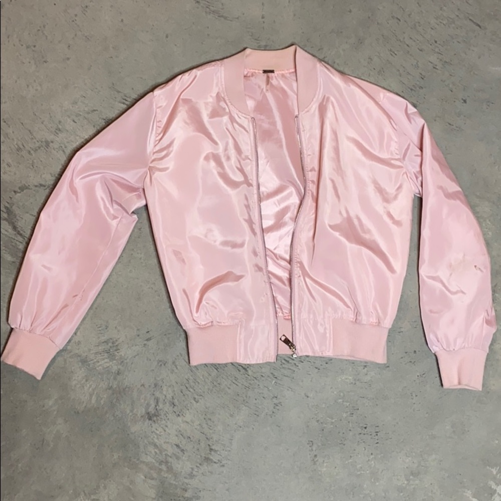 Pink bomber jacket